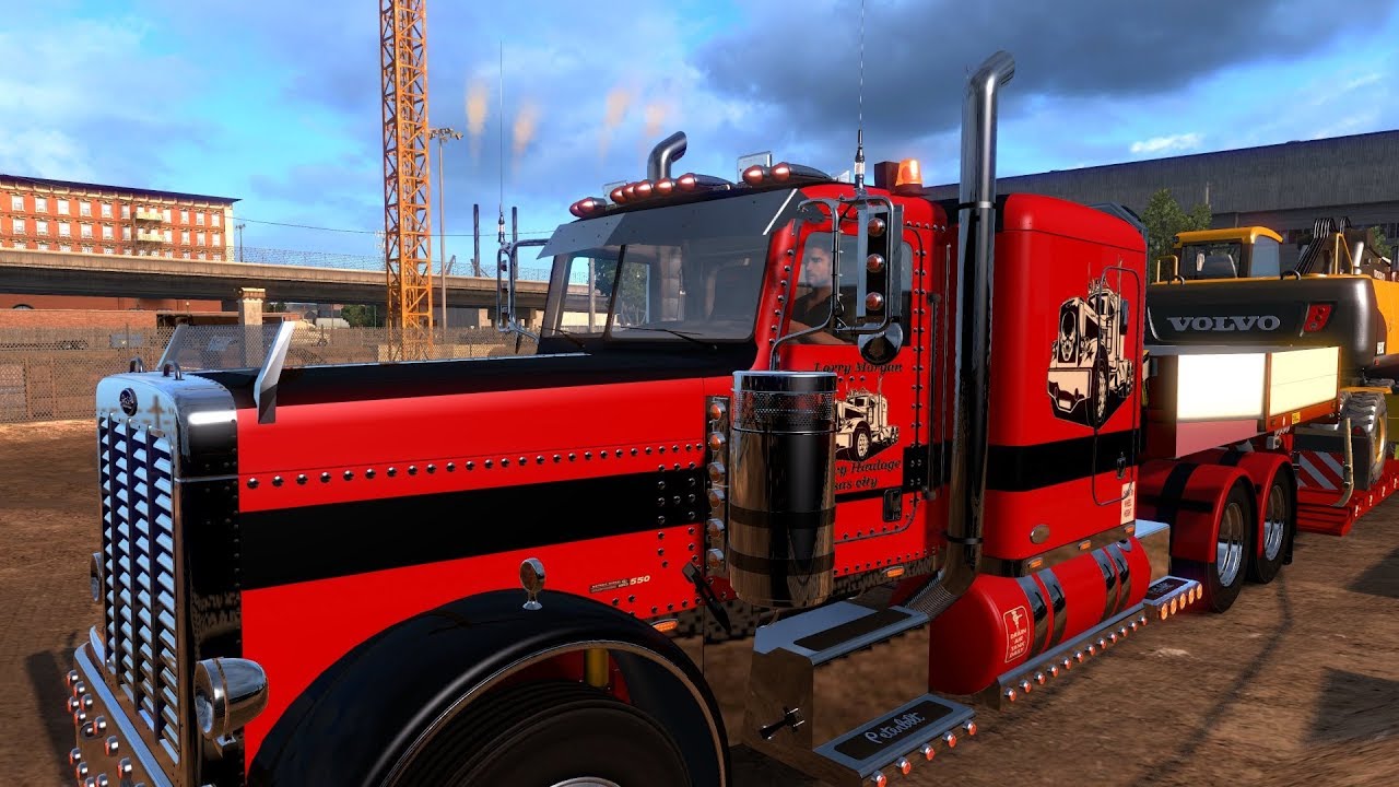 American Truck Simulator  Delivering a Volvo EW230C  57,320 lbs