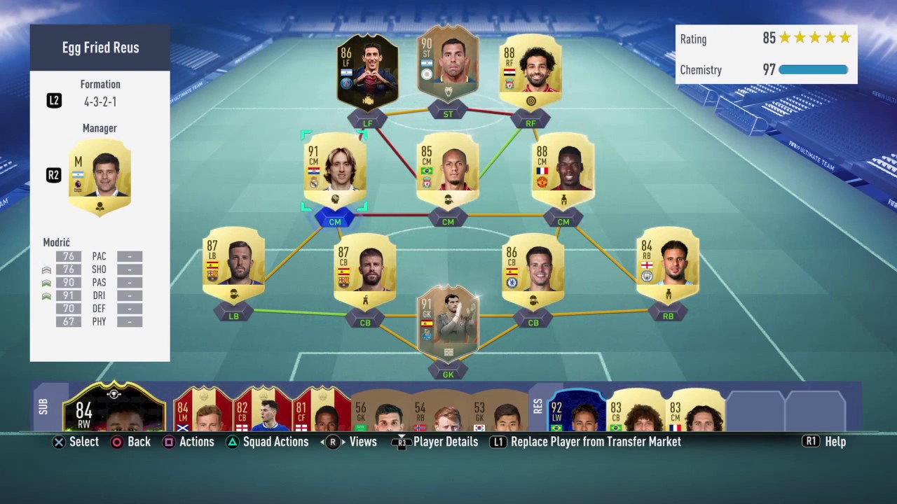 Fifa 19 800k Squad Builder