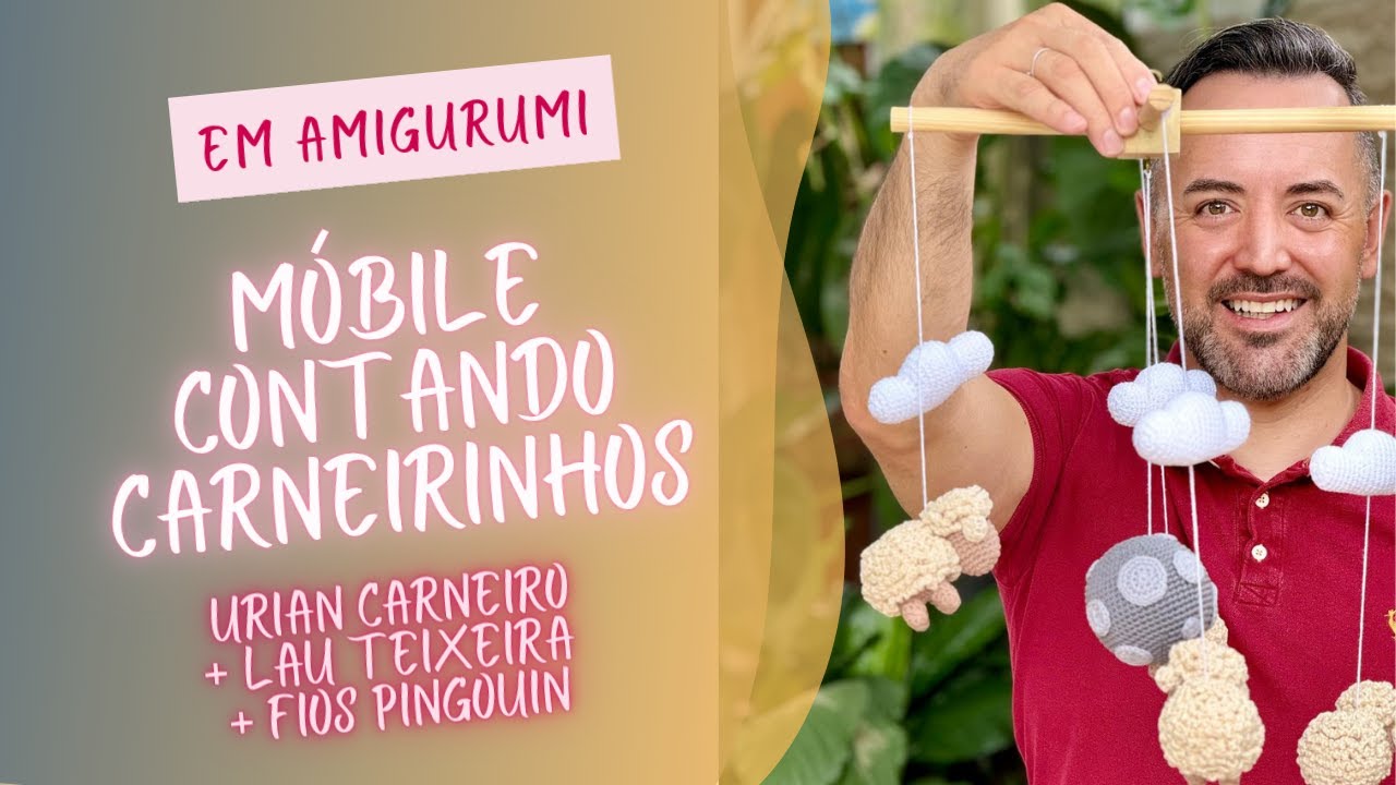 Móbile carneiro em amigurumi