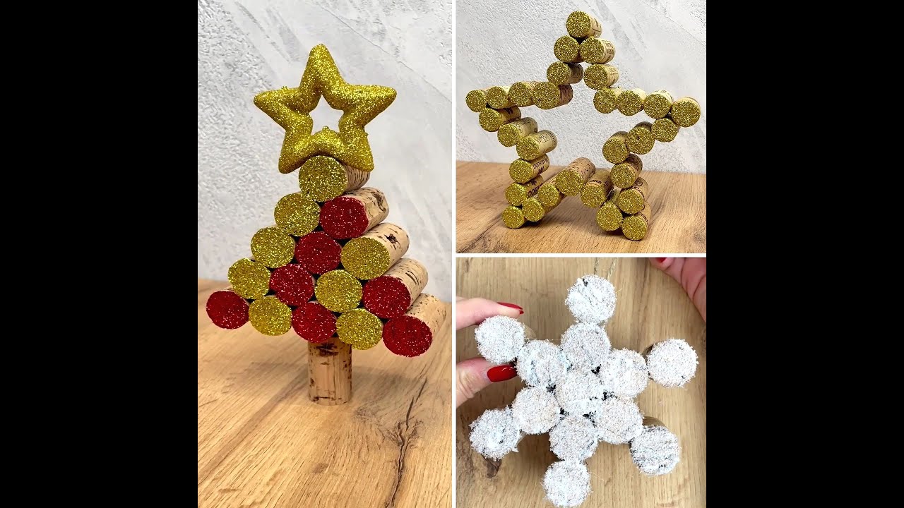 3 Idee per realizzare delle decorazioni natalizie con i tappi di sughero 🎄⭐❄
