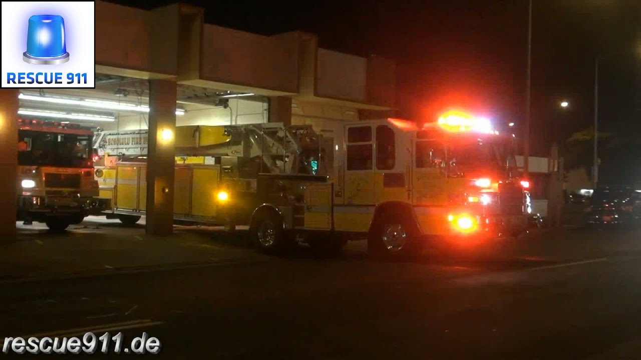 [Hawaii] Ladder 2 + Engine 2 Honolulu Fire Department