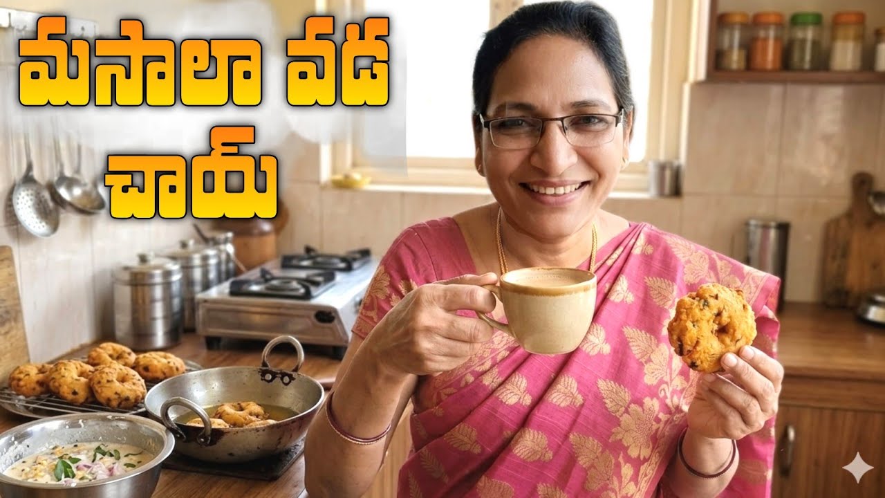 సాయంత్రం వేల కమ్మగా మసాలా వడ  వేసుకుని టీ ☕తాగితే చాలా బాగుంటది కదా 😋 | Evening snacks recepie 😍