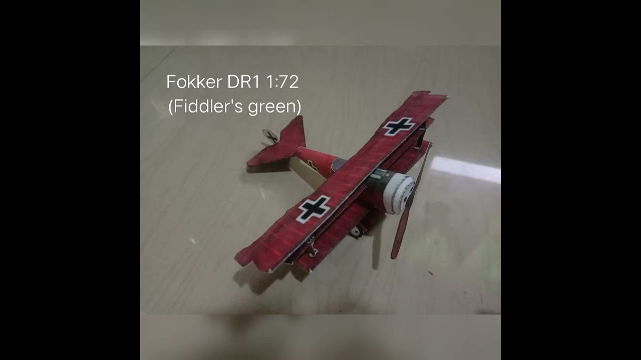 Fokker DR1 Papercraft Fiddler's Green 1:72