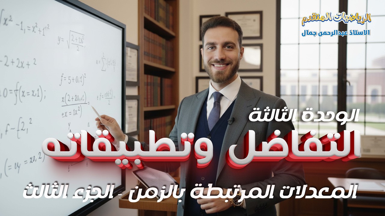 الرياضيات المتقدم || الوحدة الثالثة || المعدّلات المرتبطة بالزمن || الجزء الثالث