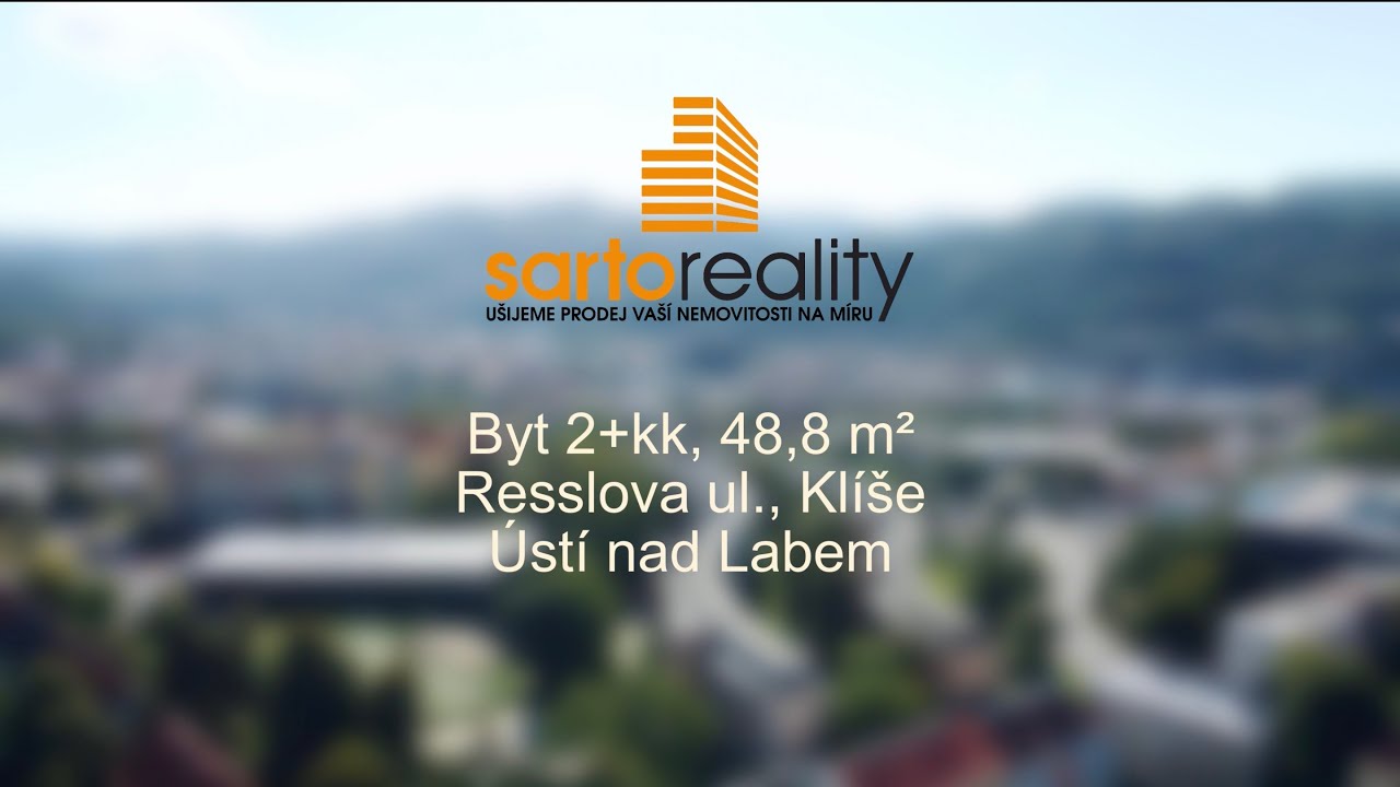 Byt 2+kk, 48,8 m², Resslova ulice, Klíše, Ústí nad Labem