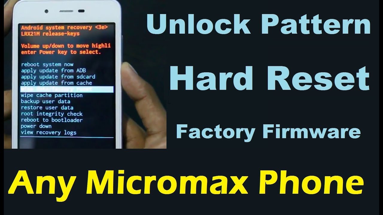 How To Unlock Pattern and Hard reset in Any Micromax Phone Restore Factory Firmware
