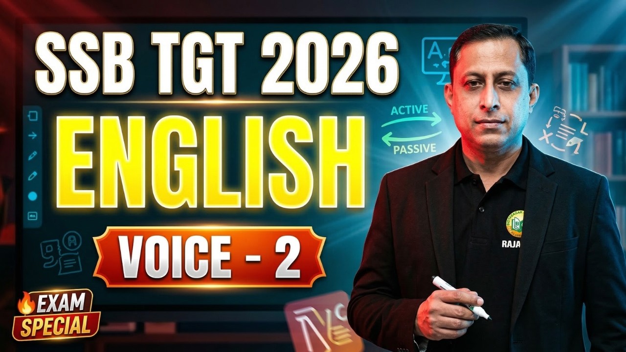 SSB TGT 2026 English || Voice (Active & Passive) Complete Tricks || Exam Special