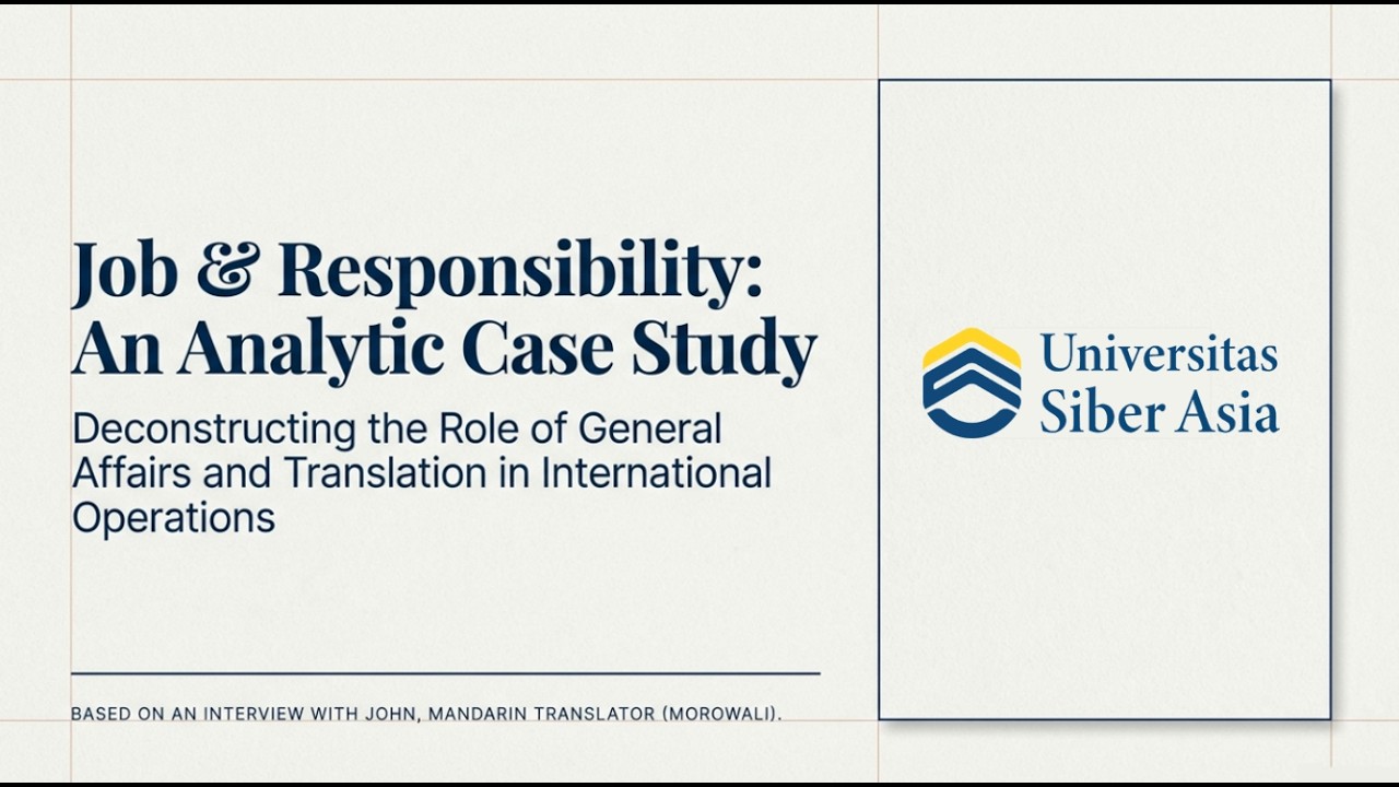 Interview Topic: Job and Responsibilities & Presentation