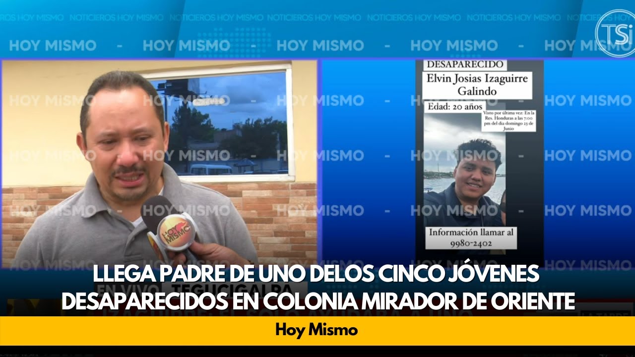 Llega a DPI padre de uno de los cinco jóvenes desaparecidos en Colonia Mirador de Oriente