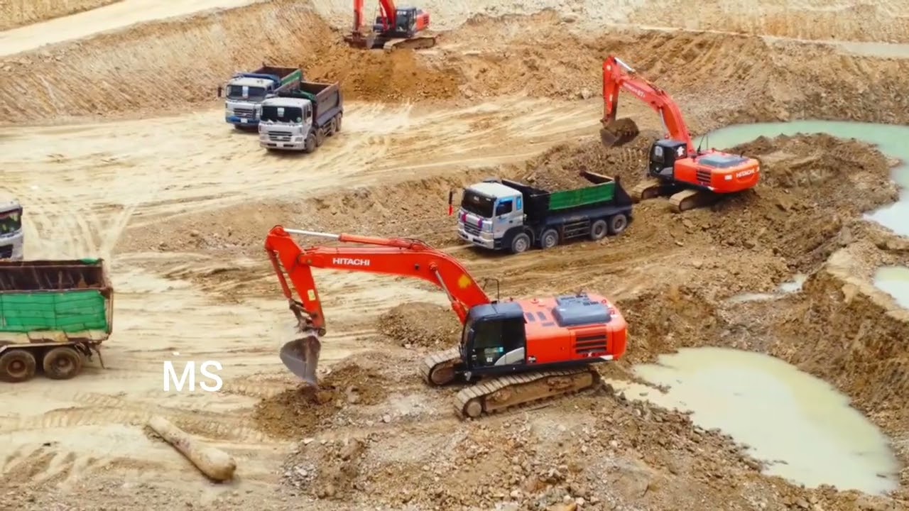 Excavator and dump truck 25ton