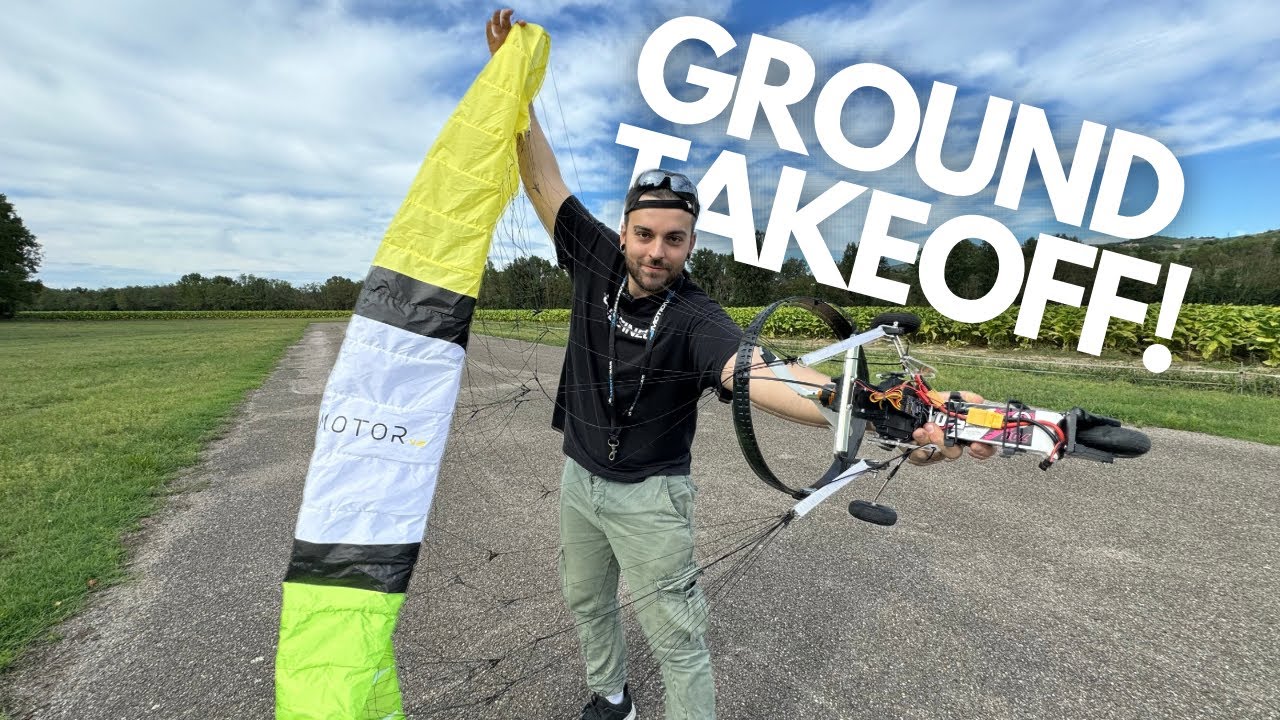 Может ли HobbyKing Paramotor V2 взлететь с взлётно-посадочной полосы? - Первый полёт Paramotor V2...