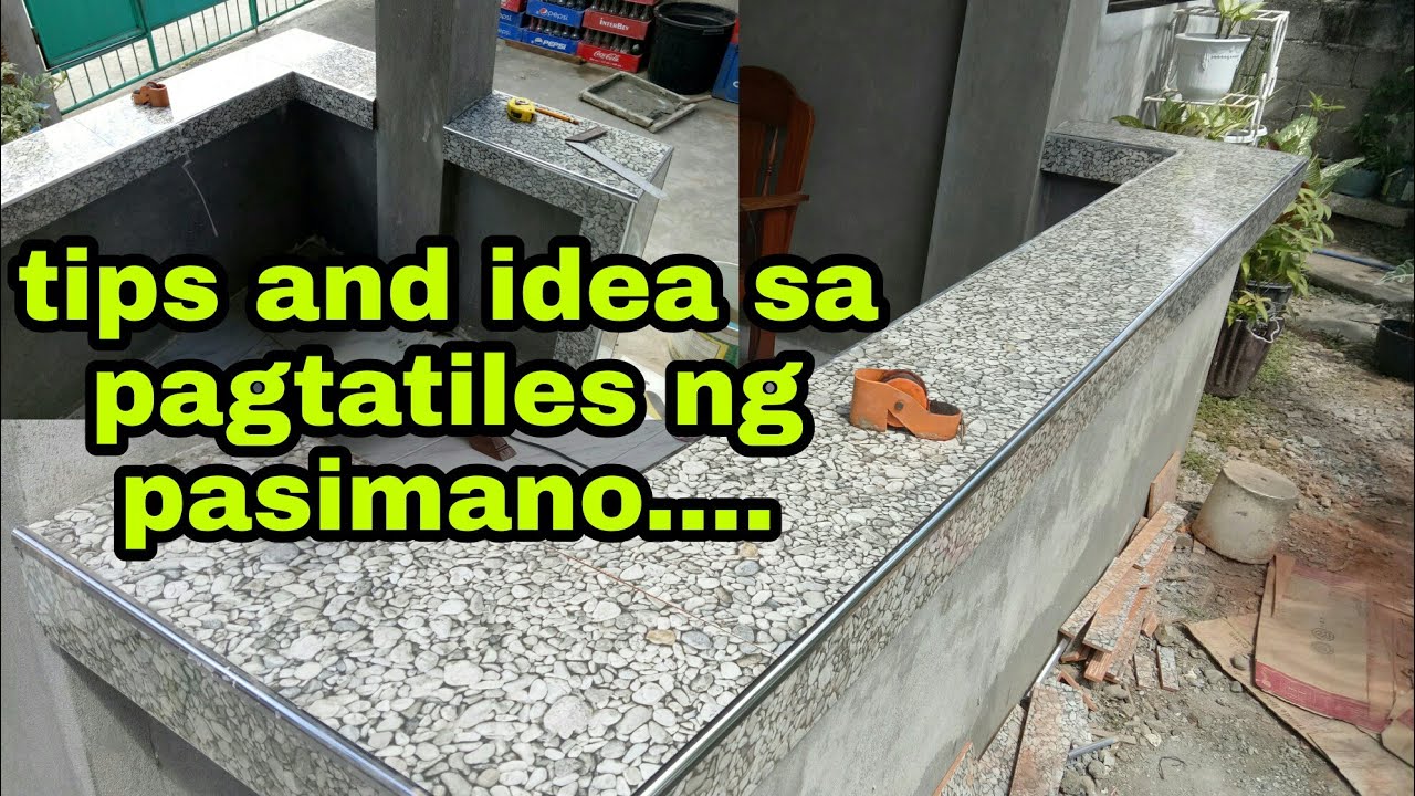 Tamang pag install ng tile trim at tiles sa pasimano | Maynard Collado