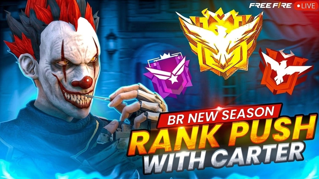 🔴[LIVE] -Freefire BR Ranked New Season 24hours live Road to grandmaster top 1🔥🔥