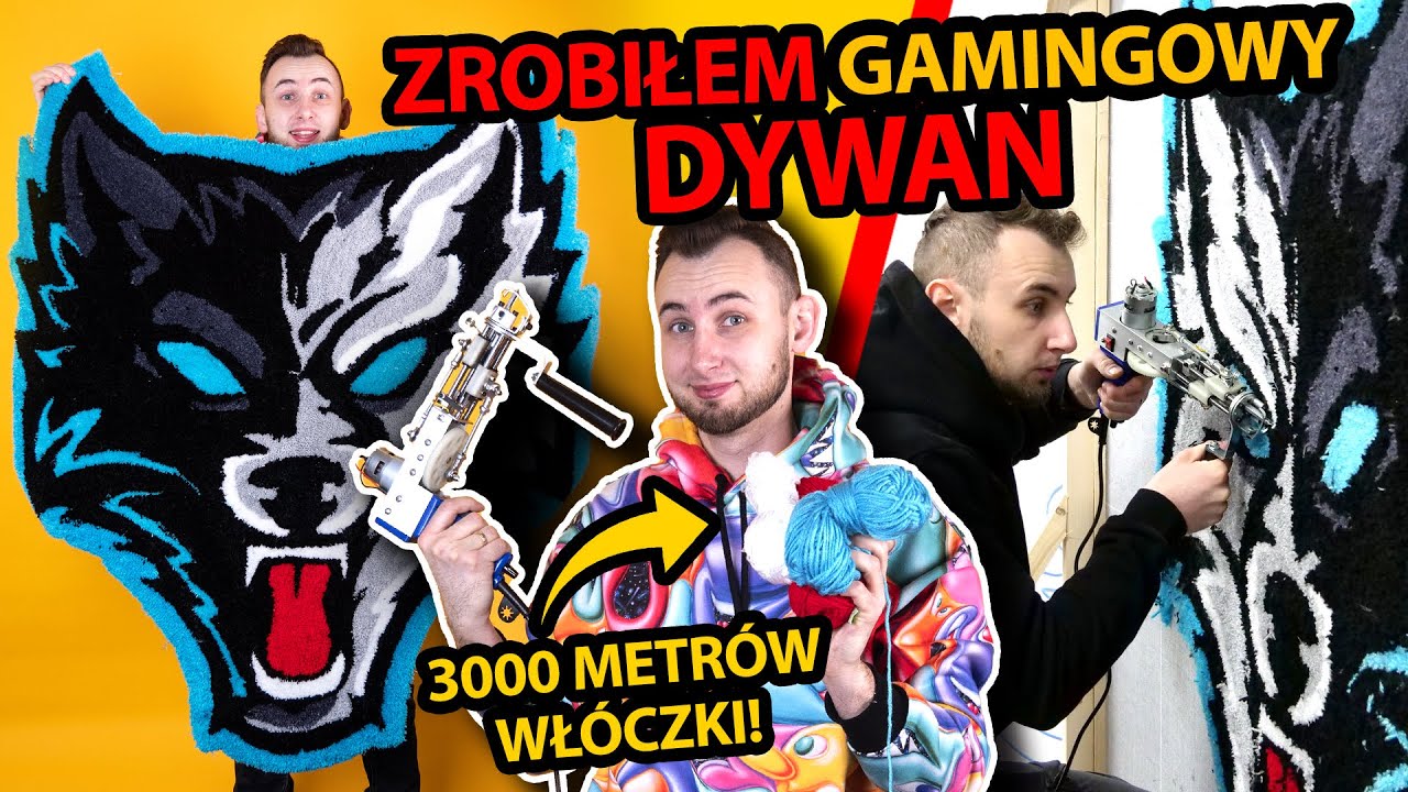 Uszyłem GAMINGOWY DYWAN z 3000 metrów włóczki!