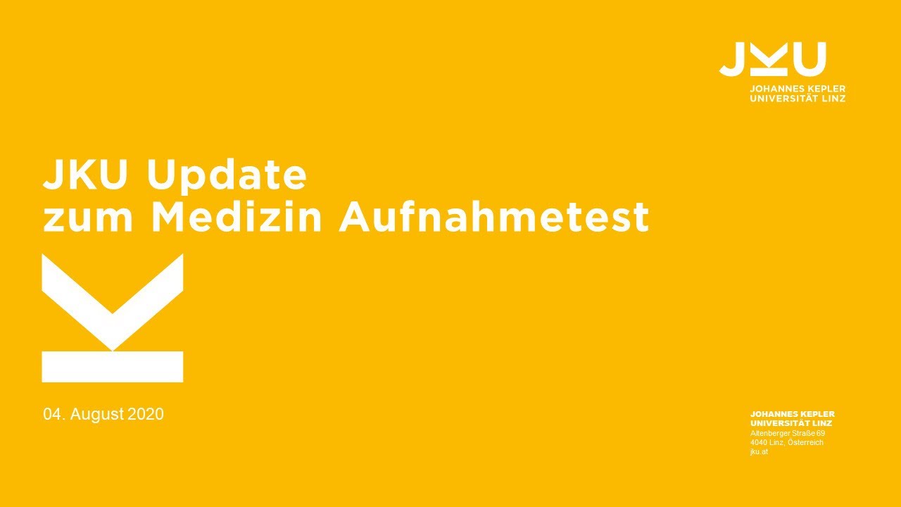 JKU Update zum Medizin Aufnahmetest