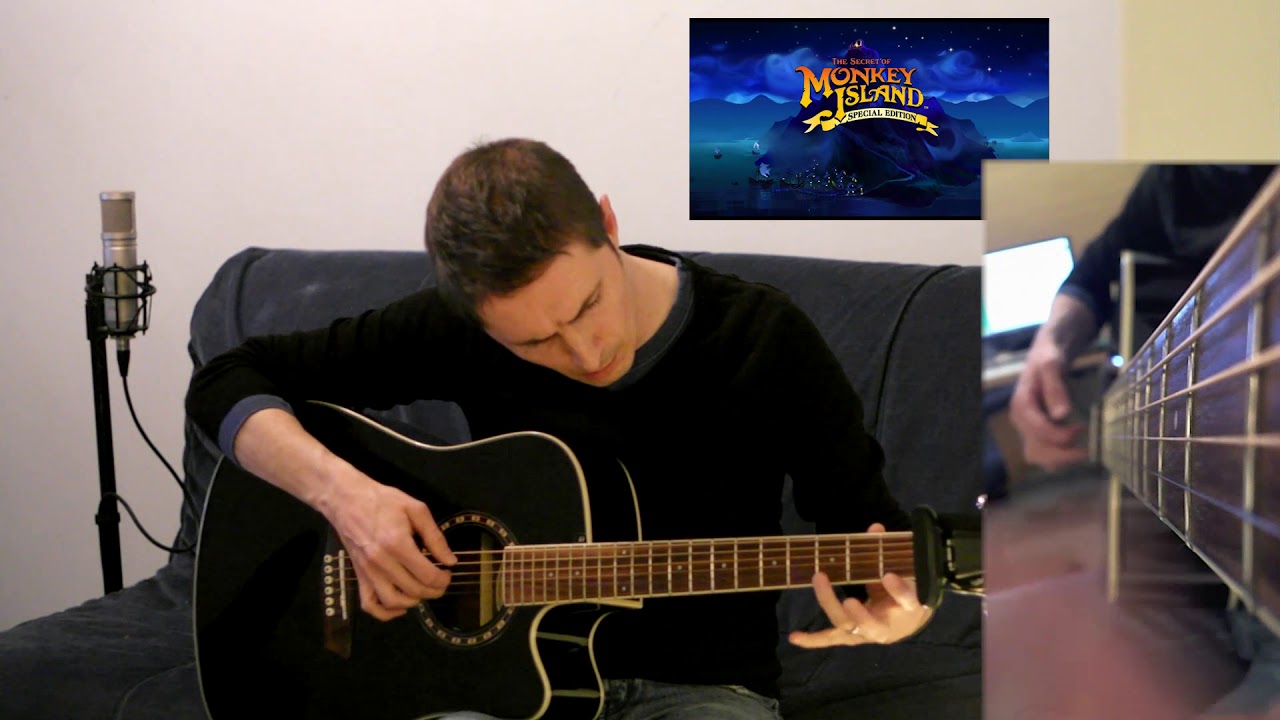 Monkey Island theme music on Acoustic Guitar, fingerstyle