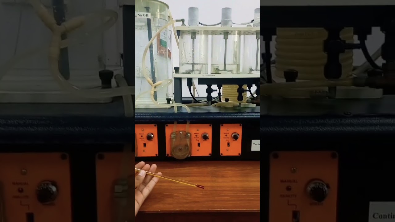 Continuous Stirrered tank Reactor in series| Mass Transfer Lab| Live Experiment🔥 #experiments #viral