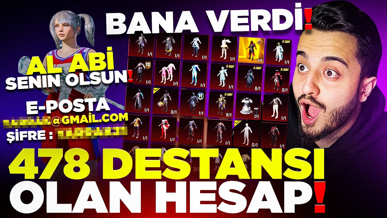 OHA! YEREL SOHBETTE 478 DESTANSILI HESABI BANA VERDİ! (TR'NİN EN İYİSİ?) PUBG Mobile