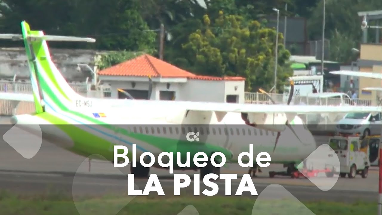 Una hora de bloqueo de la pista del Aeropuerto Tenerife Norte tras el incidente de un avión