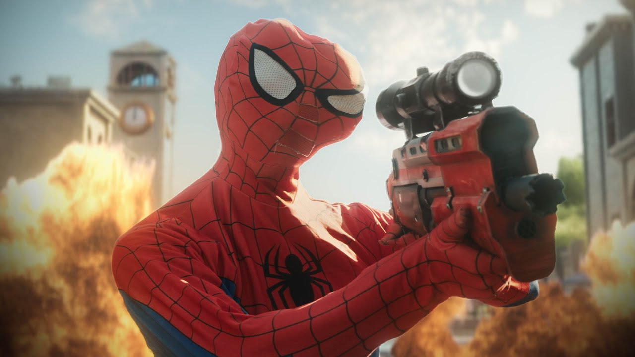 Spooder-Man уничтожает Fortnite