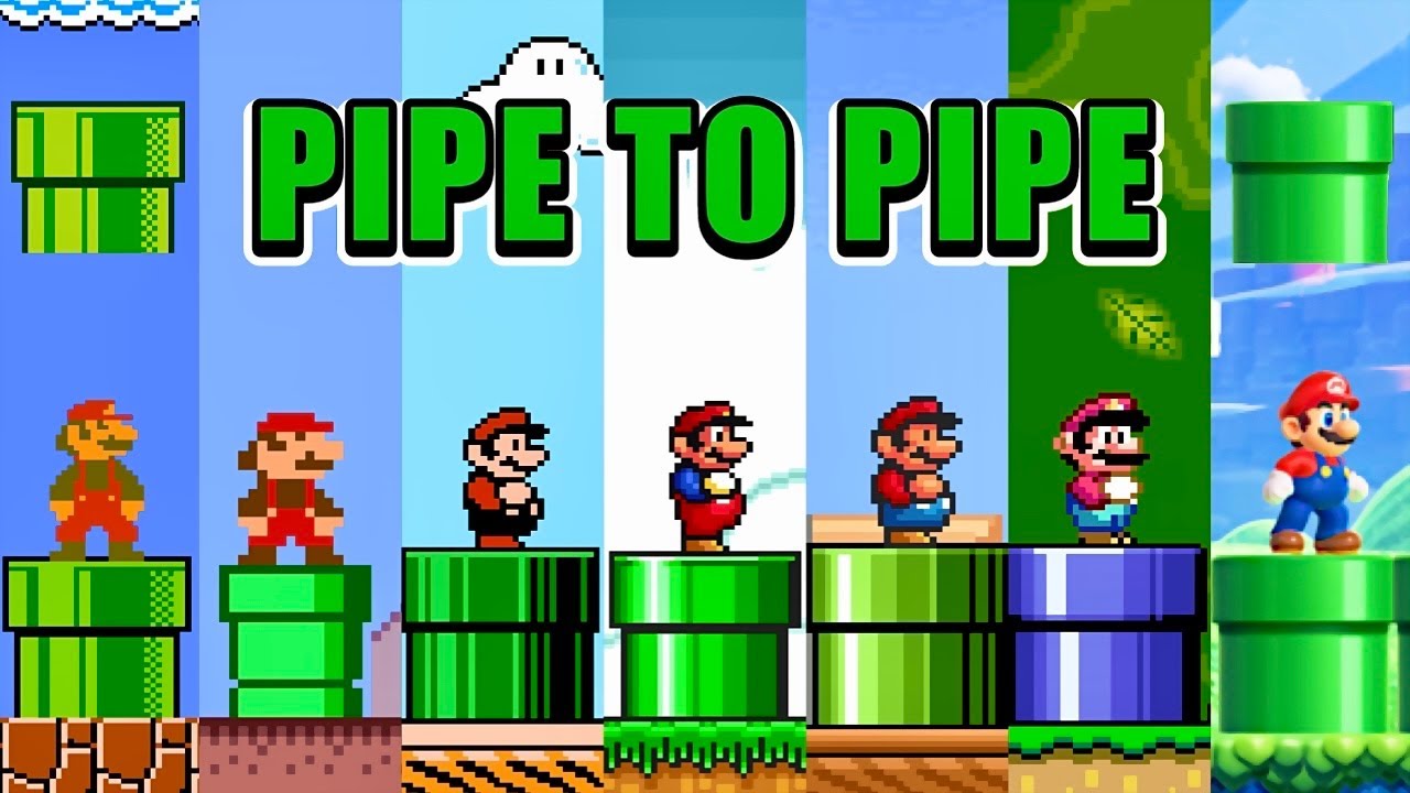 Evolution of Super Mario Entering & Exiting Pipes (1985 - 2023)