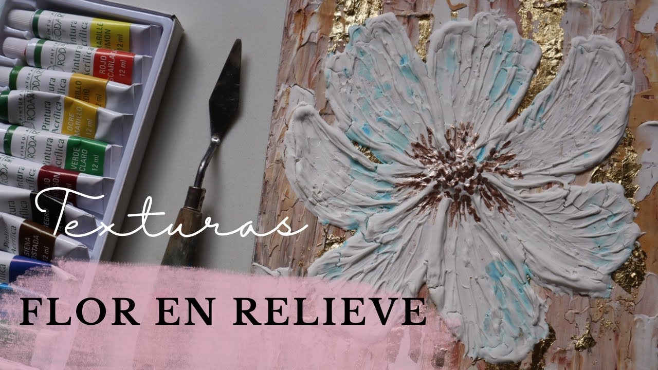 Como hacer flores en relieve con plastilita y acrílicos