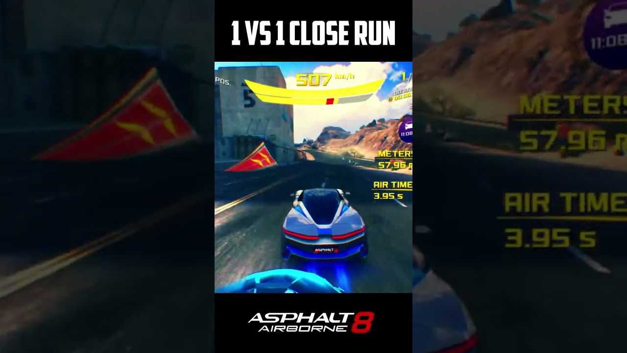Asphalt 8 1 vs 1 Close Run Gameplay #shorts