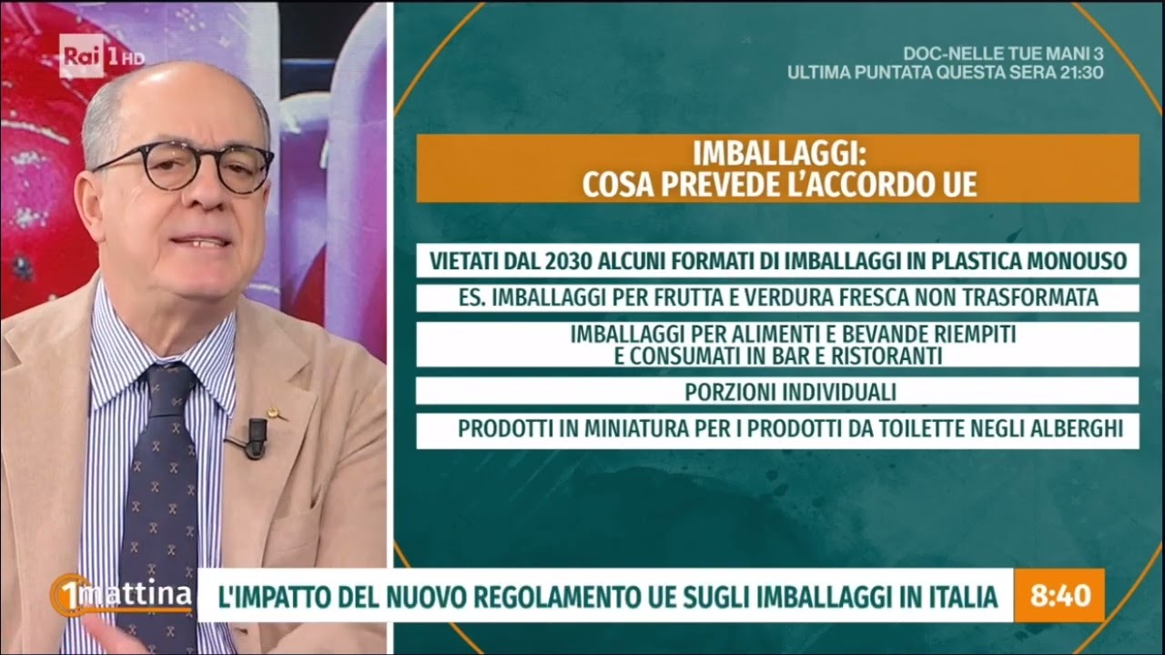 Il punto di Paolo De Castro su regolamento imballaggi a unomattina