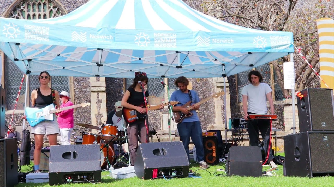 Phoebe Troup playing live at Norwich Summer Sessions organised by Norwich BID