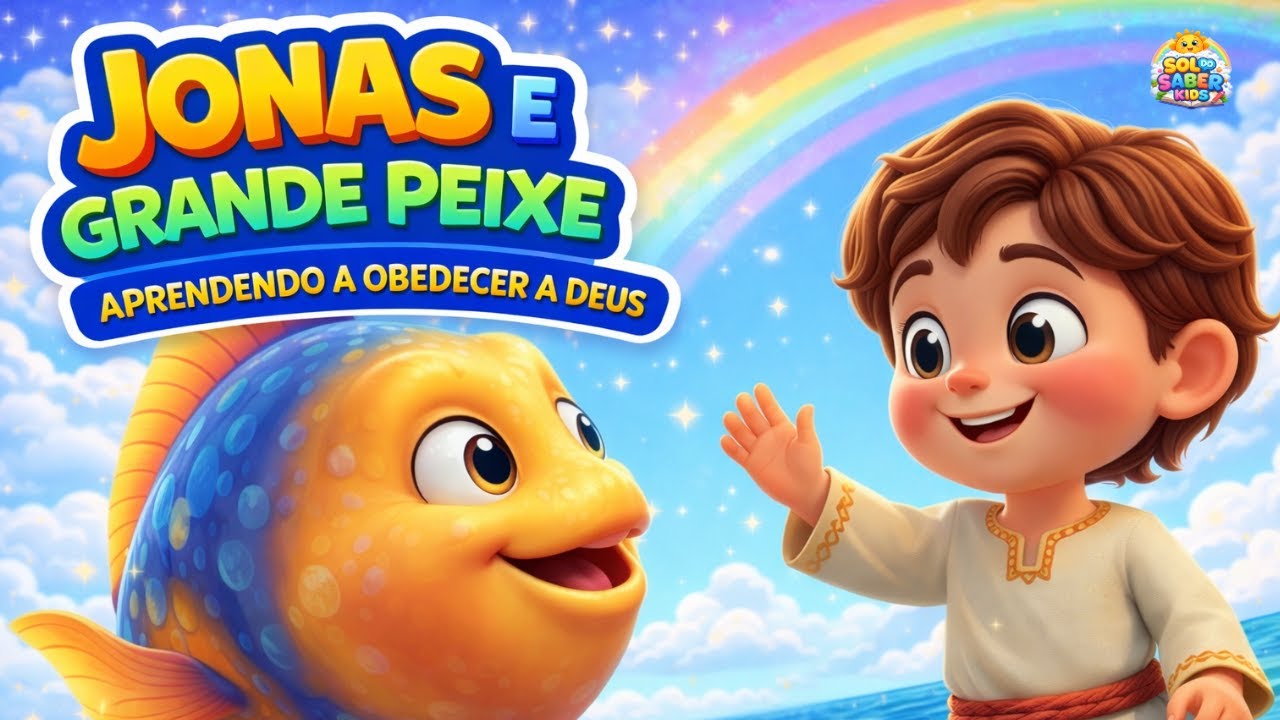 🎵 Jonas e o Grande Peixe | Aprendendo a Obedecer a Deus | Música Infantil Educativa