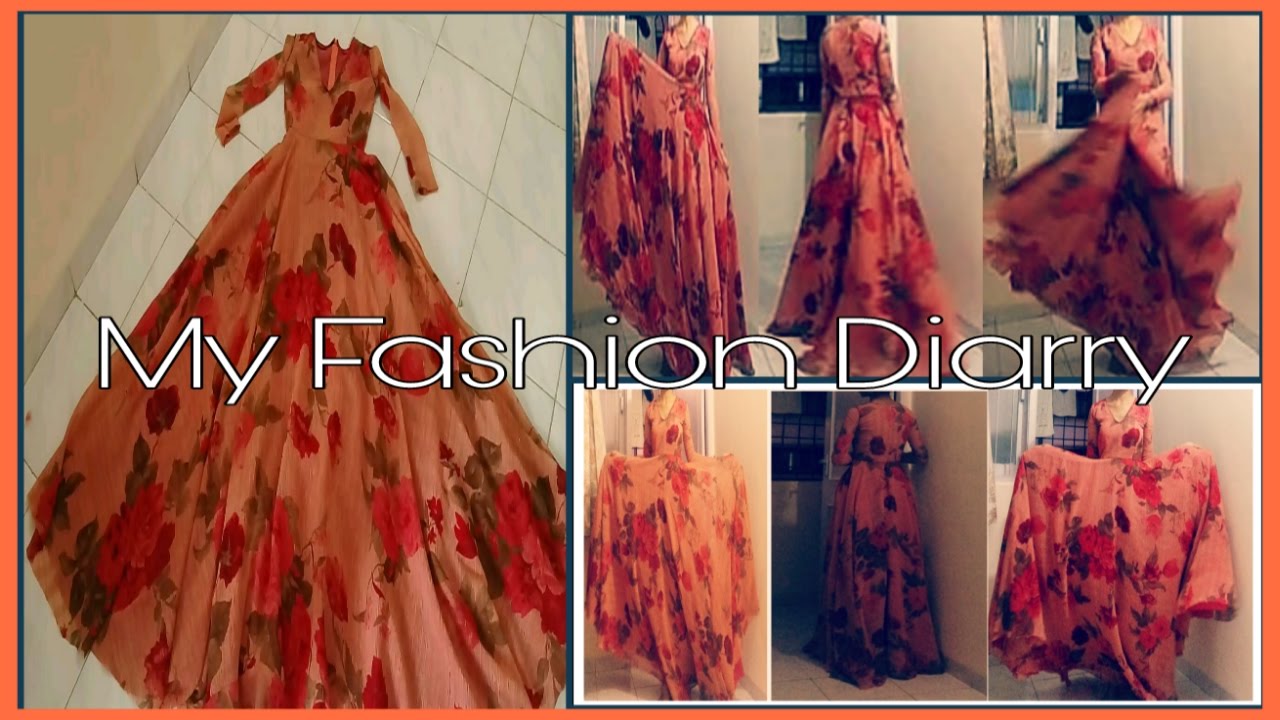 Convert old saree into Beautiful umbrella long gown ||  DIY  ||