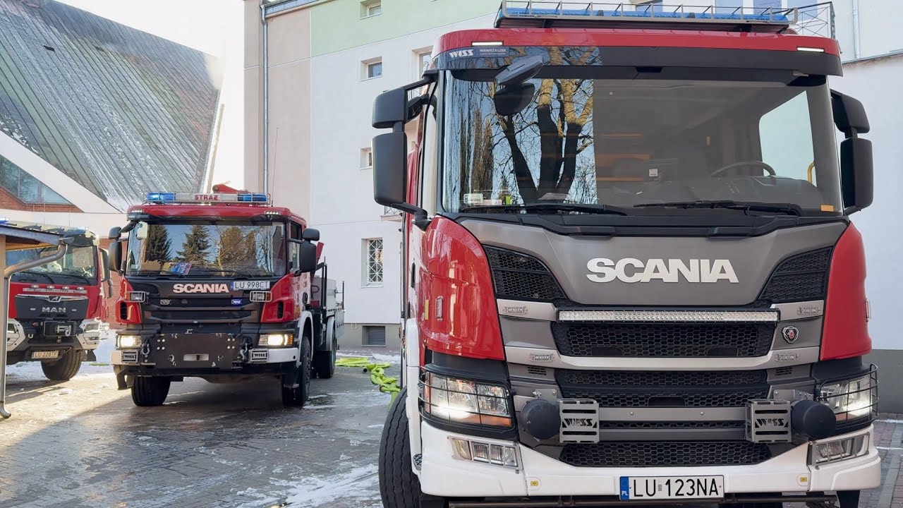 Pożar kościoła przy ul. Kunickiego w Lublinie- przejazdy alarmowe i akcja gaśnicza