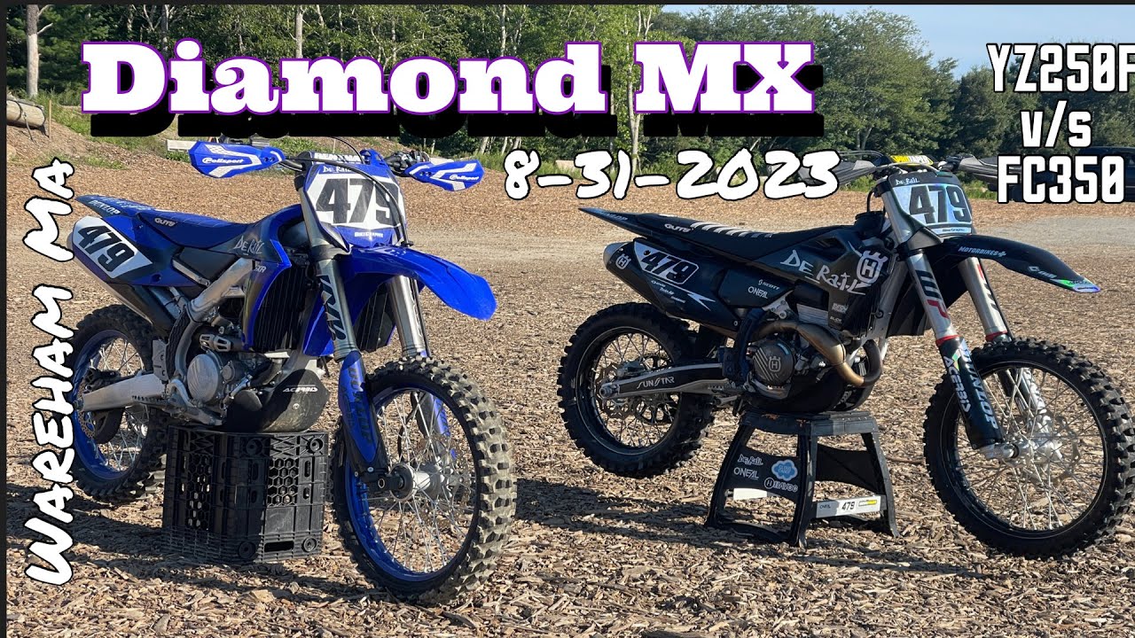 Diamond MX GoPro Track View 8/31/23 Yamaha YZ250F and Husqvarna FC350 Comparison @DeRail479