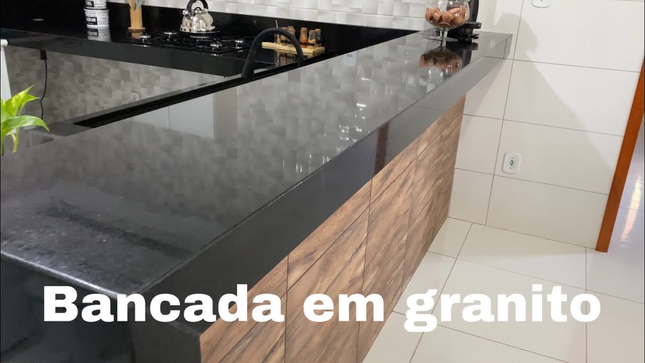 Como ficou a bancada da cozinha.