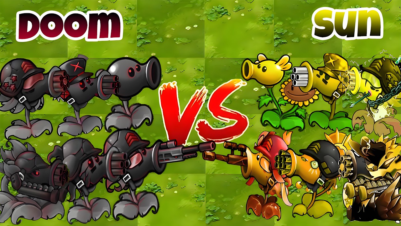 PVZ 1 Fusion 3.4 Challenge - Every Pea DOOM Vs SUN VS 300 Random Zombies - Who Will Win?