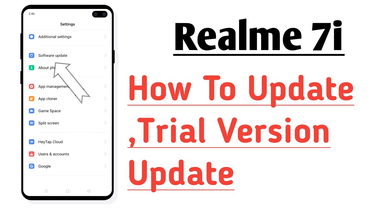 Realme 7i How To Update, Trial Version Update