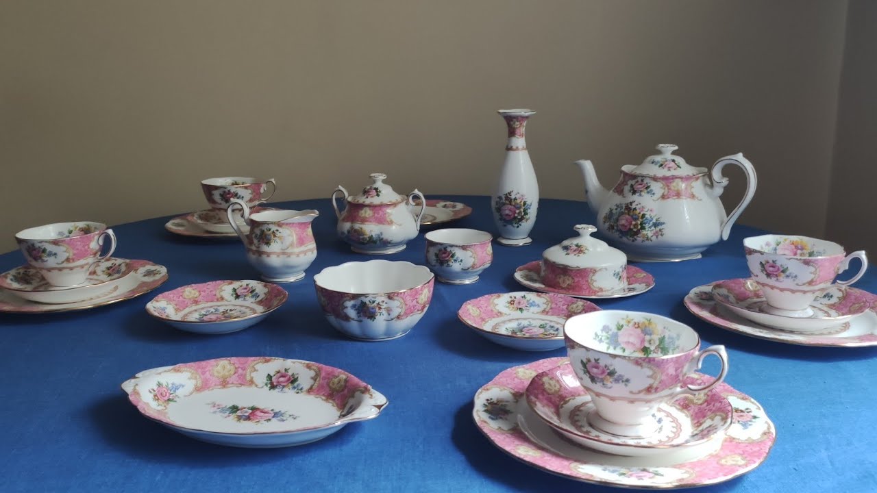 Lady Carlyle teaset vintage Royal Albert porcelain. Леди Карлайл винтаж фарфор Роял Альберт