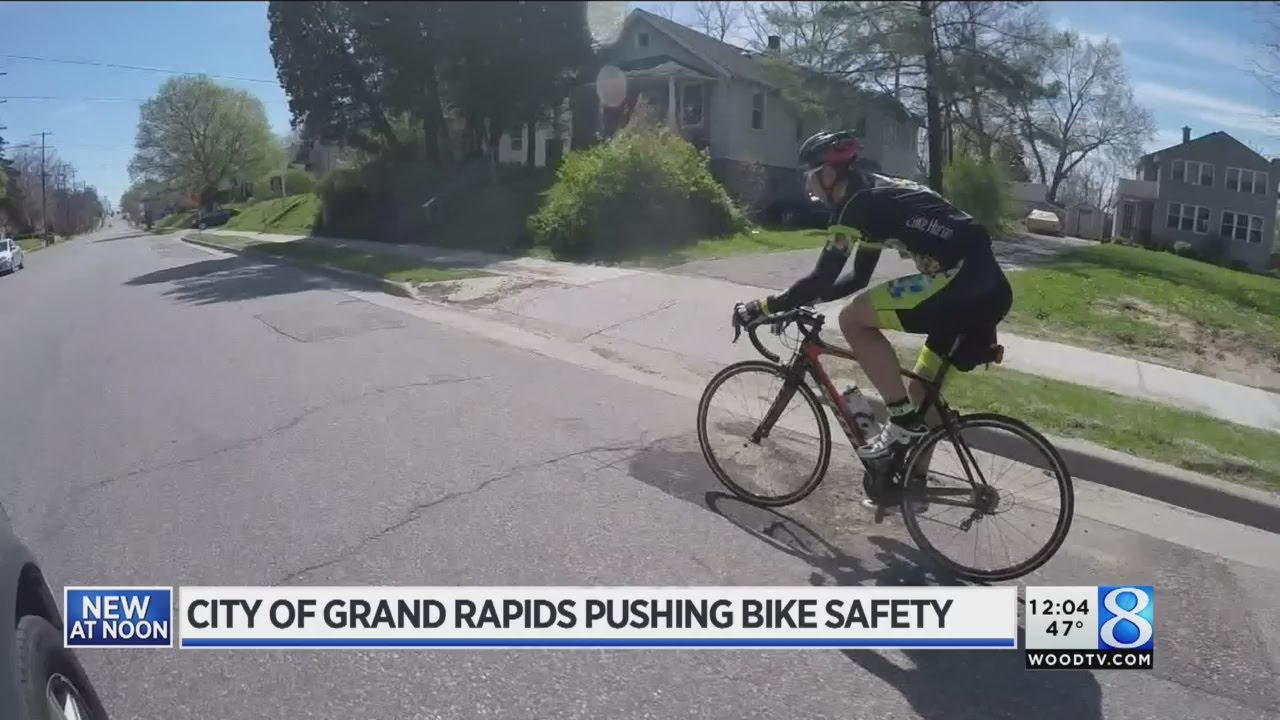 Grand Rapids pushing bike safety