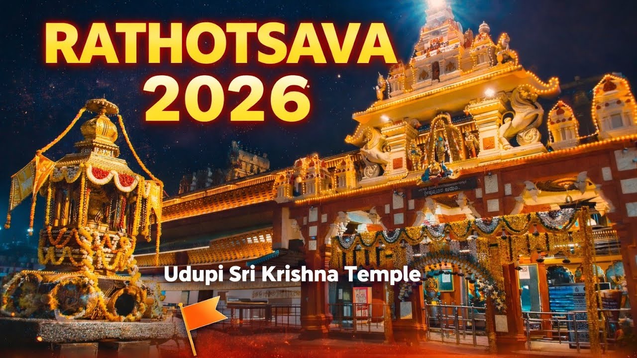 Udupi Sri Krishna Temple || ಮಹಾಪೂಜೆ ರಥೋತ್ಸವ 2026 || Grand Rathotsava Festival 🙏