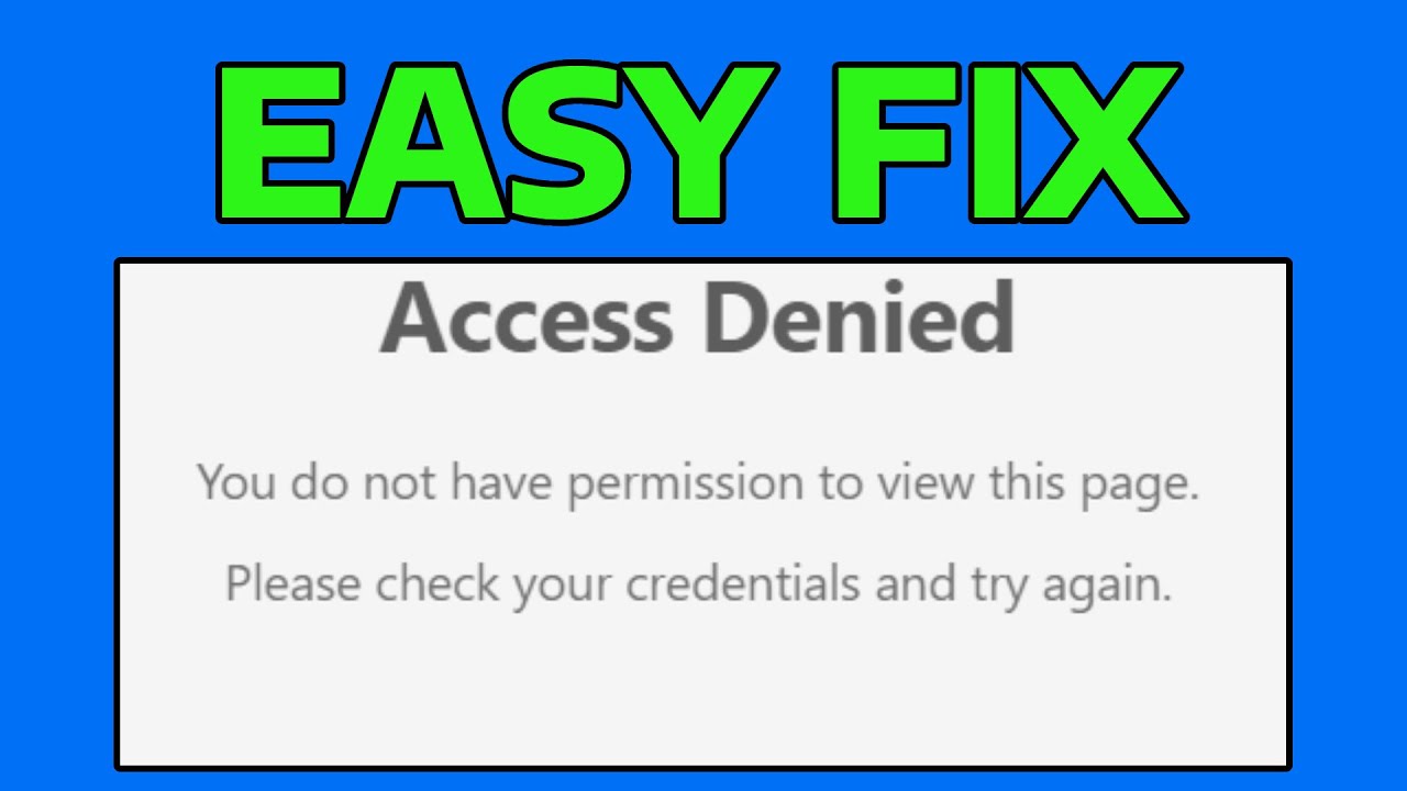 How To Fix Access Permission Denied Error in Windows (Contact Network Administrator)