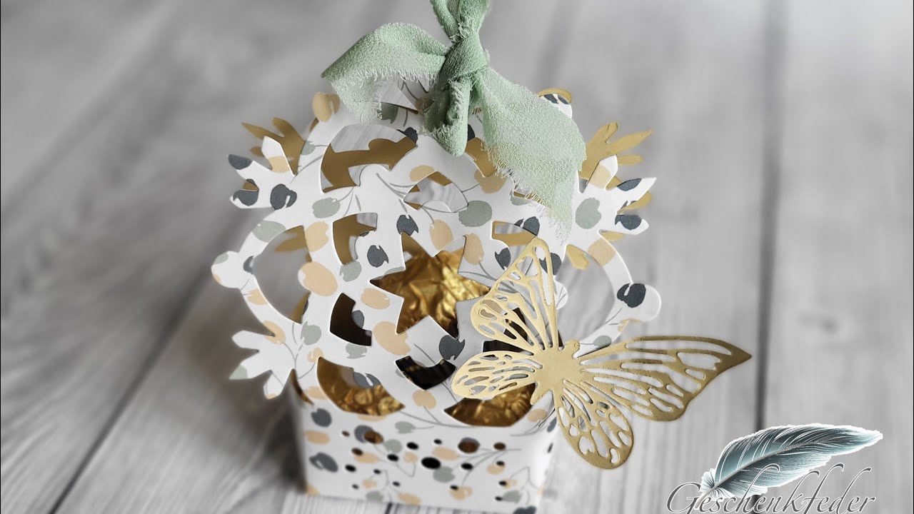 Windlicht Körbchen Butterfly |1328. DIY-Kreativ-Idee