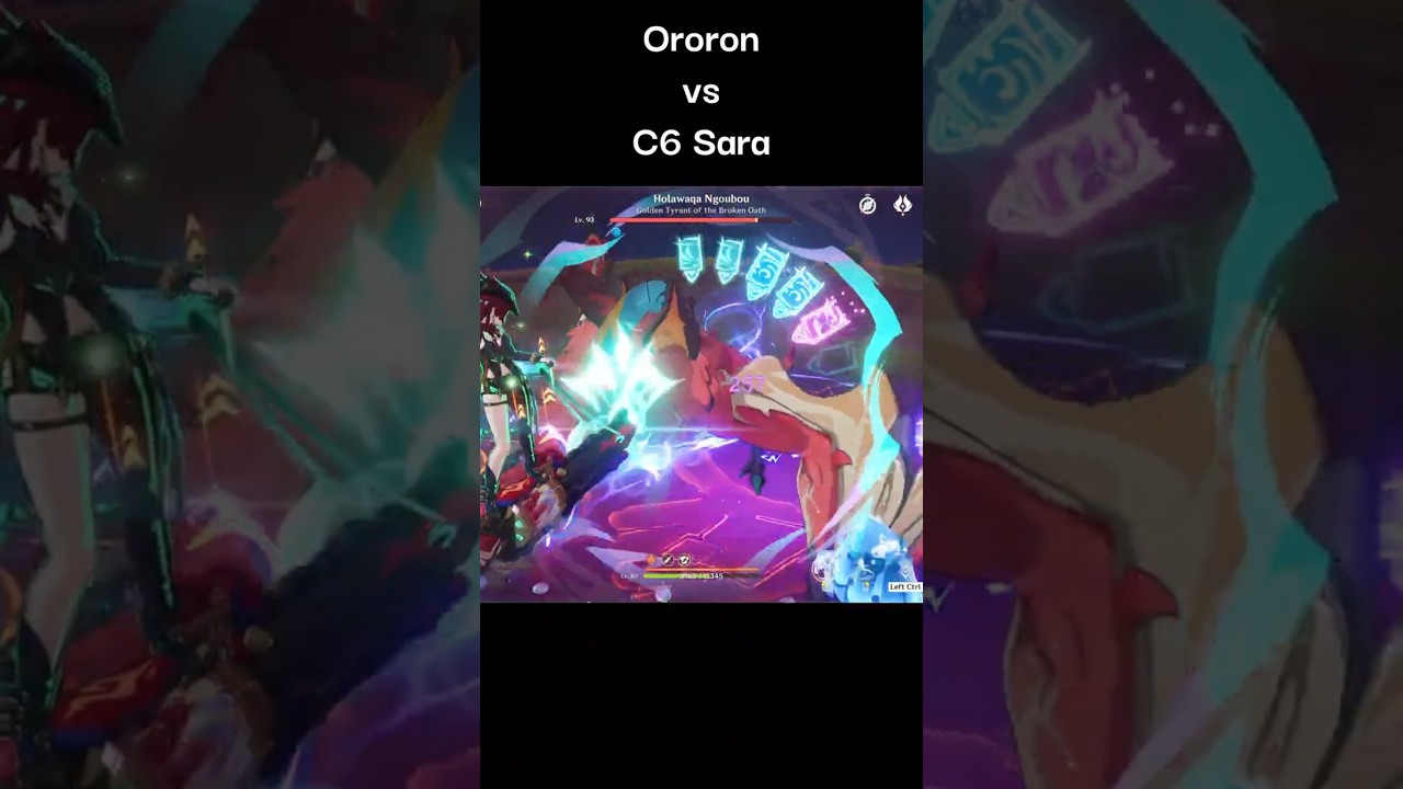C6 Sara vs Ororon for Chasca!  #genshinimpact #showcase #genshin #hoyocreators