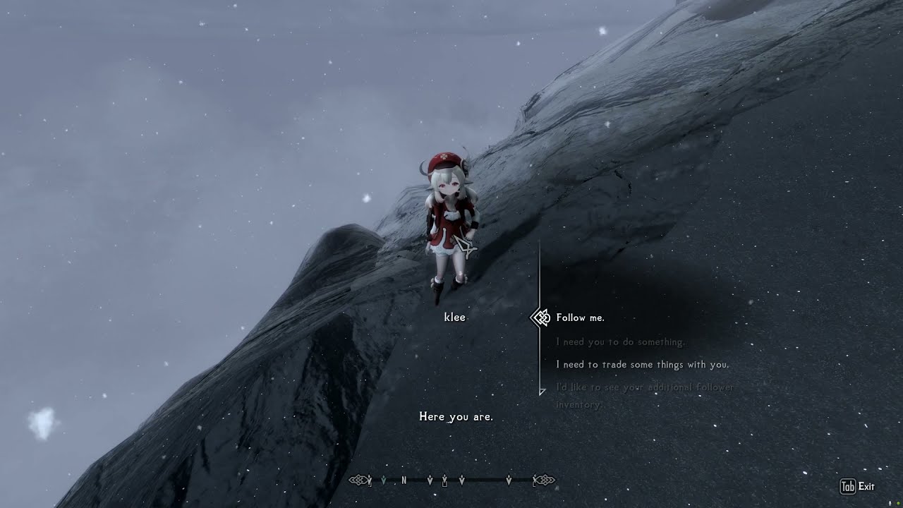 Skyrim SE - Paimon and Klee Mod