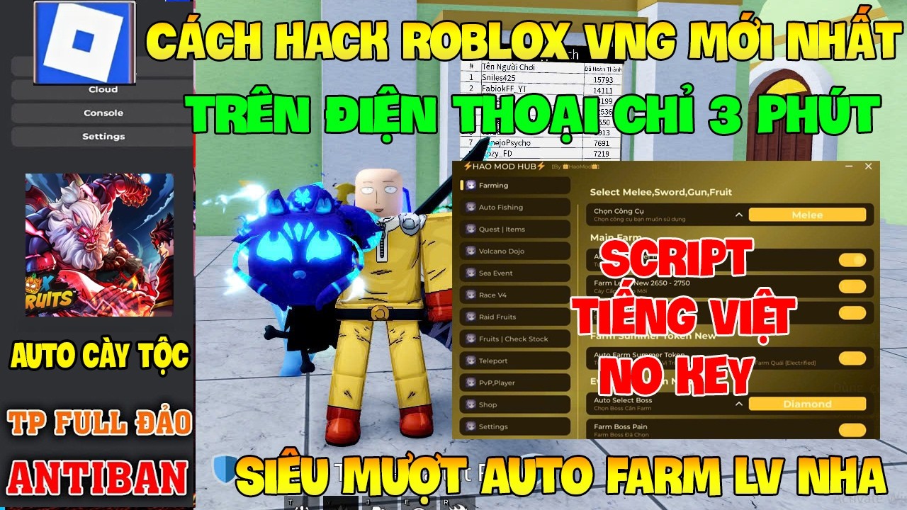 Cách Hack Roblox VNG Blox Fruit Trên Đt, Ios Và Pc - Cài Delta x VNG Fix Lỗi Và Script Tiếng Việt