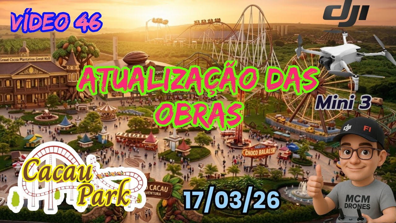 você não vai acreditar no que esta acontecendo no cacau Park vídeo 46 17/03/26 #cacaushow #djimini3