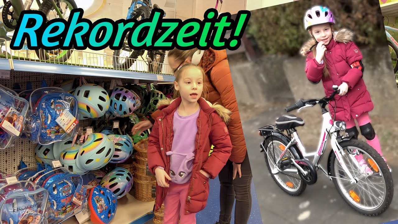 REKORDZEIT! Wir kaufen einen HELM und lernen FAHRRAD FAHREN