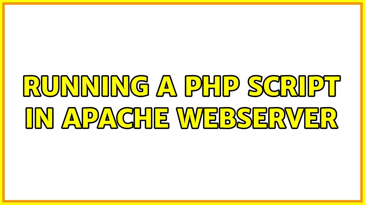 Ubuntu: Running a php script in apache webserver