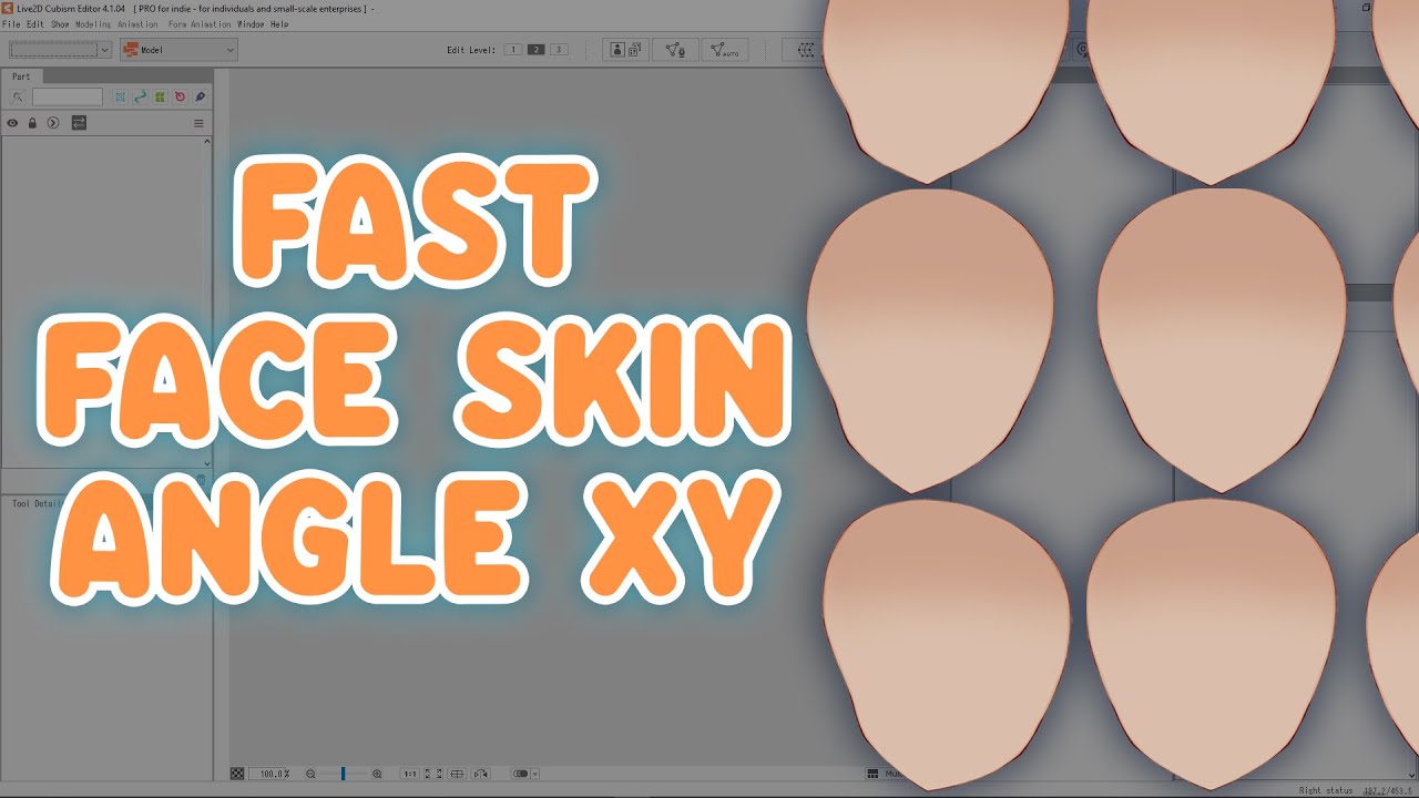【Live2D Quick Tutorial】fast rigging angle XY for face skin