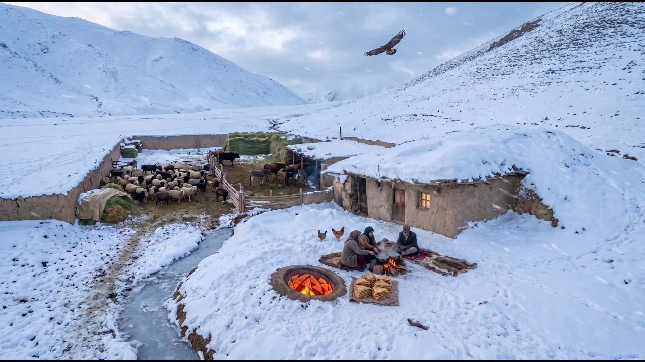 Afghanistan&rsquo;s Harshest Winter Ever |Real Life Survival in Frozen Mountains |Cooking Traditional food