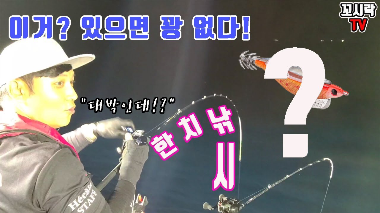 한치낚시 치트키! 한치 입질 없을때는 이게 최고네요! 한치선상낚시[Dried Cuttlefish, Blue Marlin, fishing,angler]
